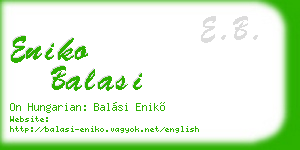 eniko balasi business card