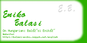 eniko balasi business card